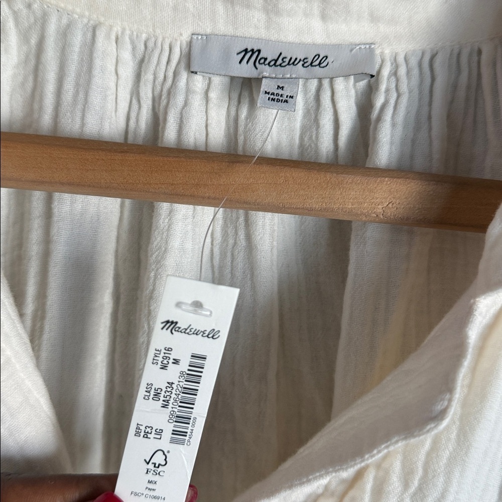 NEW Madewell Lightestspun Cover-Up Maxi Shirtdress Medium - Picture 5 of 12